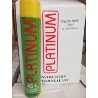 Ручна Піна монтажна ТМ "PLATINUM" -45л (850г) (12 шт)