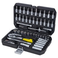 Набор торцевых насадок и биты 1/4" 53шт CrV SIGMA (6003521)