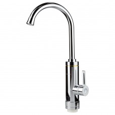 Кран-водонагреватель проточный HZ 3.0кВт 0.4-5бар для кухни гусак ухо на гайке (C) AQUATICA (HZ-6B143C)