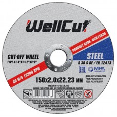 Круг отрезной по металлу WELL CUT 150 х2.0 (WCM15020)