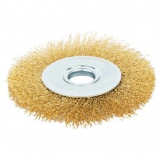Щетка проволочная дискообразная Ø125мм Ø22.2мм (латунированная) Grad