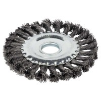 Щітка дротяна дископодібна Ø125мм Ø22.2мм (сталева кручена) GRAD