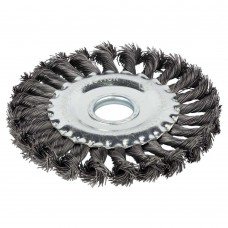 Щетка проволочная дискообразная Ø125мм Ø22.2мм (стальная витая) Grad