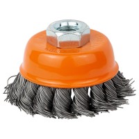 Щітка дротяна чашоподібна Ø75мм М14×2 мм (сталева кручена) GRAD
