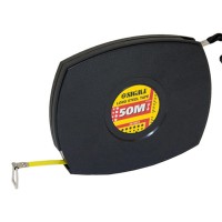 Рулетка сталева стрічка 50м × 10мм (чорна) (3816501)