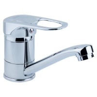 Смеситель MJ Ø40 для кухни гусак прямой 150мм на шпильке Aquatica