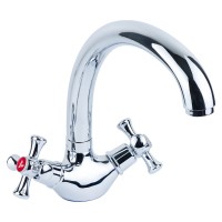 Смеситель PL ½" для кухни гусак ухо на гайке Aquatica