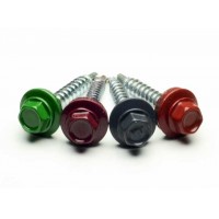 Саморіз даховий зі свердлом RAL 3005 Вишня 25мм