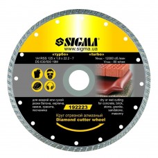 Круг відрізний алмазний "Турбо" Ø180×2.2×22.2мм, 8000об/хв SIGMA