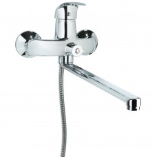 Смеситель SL Ø40 для ванны гусак прямой 350мм дивертор встроенный картриджный Tau (SL-2C243C)