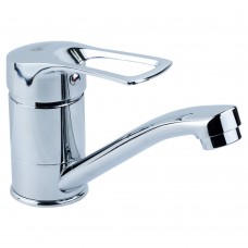 Змішувач SM Ø40 для кухні гусак прямий 150мм на гайці TAU (SM-1B144C)