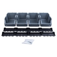 набор лотков для метизов 8шт с креплениями серый