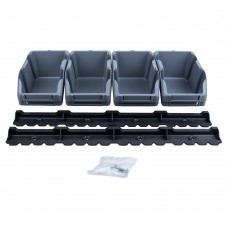 набор лотков для метизов 8шт с креплениями серый