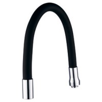 Излив (гусак) 3/4" для кухні силіконовий чорний AQUATICA (XH-5239)