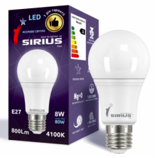 G-лампа LED А60 8W-4000K-E27 (10 шт!)