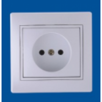 Розетка 1-на без заземлення  біла