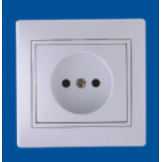 Розетка 1-на без заземлення  біла