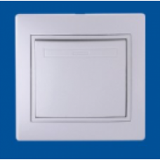 Вимикач 1-клавішний  білий