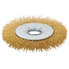 Щітка дротяна дископодібна Ø115мм Ø22.2мм (латуньована) GRAD