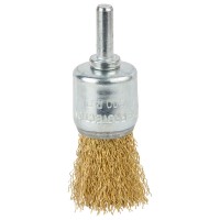 Щітка дротяна конусоподібна Ø25мм хвостовик Ø6мм (латуньована) GRAD