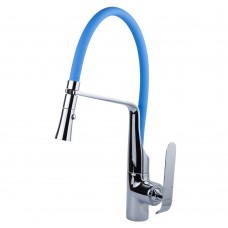 Смеситель ADDA Ø35 для кухни излив силиконовый синий на гайке Corso (EB-4B519C)