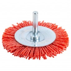 Щітка дротяна дископодібна Ø75мм хвостовик Ø6мм (нейлонова)