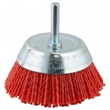 Щітка дротяна чашоподібна Ø75мм хвостовик Ø6мм (нейлонова)