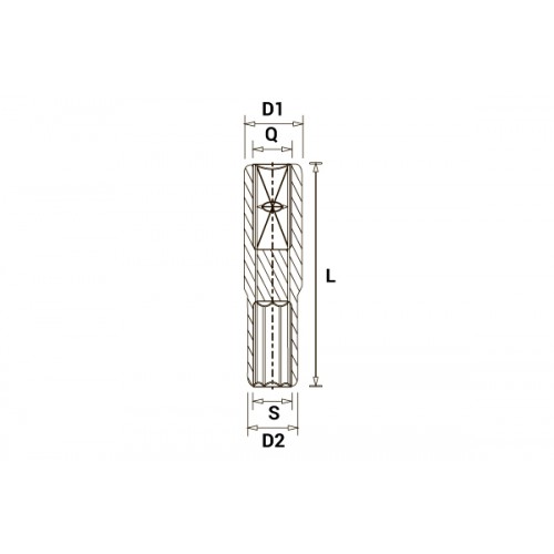 Насадка шестигранная длинная ½" 12мм CrV Ultra