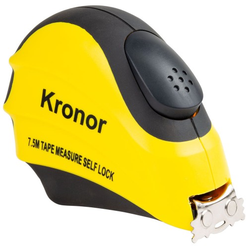 Рулетка магнітна обгумована з автостопом 7.5м×25мм KRONOR