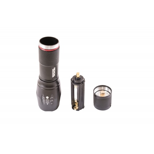 Ліхтарик з регулюванням фокусу MASTERTOOL 5 режимів 130х38х28 мм AL (94-0819)