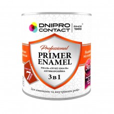 Грунт-эмаль 3 в 1 "Dnipro Contact" белая 0,9 кг