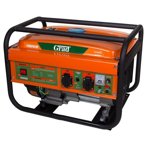 Генератор бензиновий 2.5/2.8кВт 4-х тактний ручний запуск GRAD (5710915)