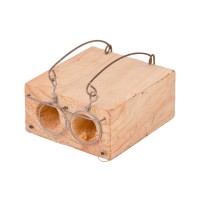 Мишоловка-норка ГОСПОДАР 80х40х80 мм подвійна дерев'яна (92-0312)