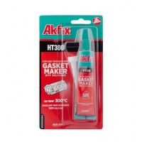 Силікон термостійкий RTV AKFIX HT300 тюбик 50 мл червоний (SA115)