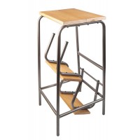 Табурет-стрем'янка ГОСПОДАР 650х330х290 мм 2 сходинки з дерева (92-0744)