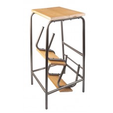 Табурет-стрем'янка ГОСПОДАР 650х330х290 мм 2 сходинки з дерева (92-0744)