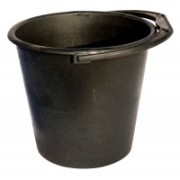 Ведро пластиковое черное  5л (92-0236)