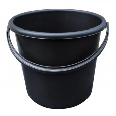 Ведро пластиковое черное  8л (92-0314)