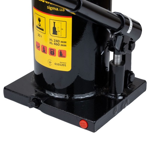 Домкрат гідравлічний пляшковий 20т H 242-452мм SIGMA (6101201)