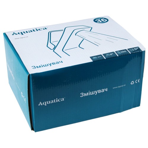 Змішувач HK Ø35 для ванни гусак прямий 150мм дивертор вбудований картріджний AQUATICA (HK-2C130C)