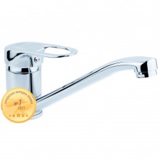 Смеситель MJ Ø40 для кухни гусь прямой 250мм на шпильке AQUATICA (MJ-2B229C)