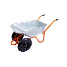 Тачка садово-строительная двухколесная MASTERTOOL 100 л 200 кг (79-9853)