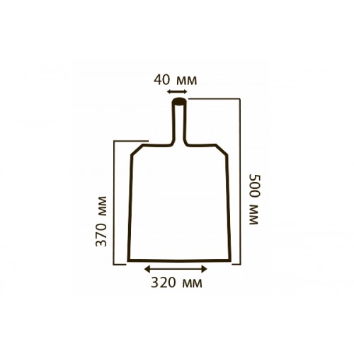 Лопата совкова універсальна 500×320×1.3мм 1.2кг (сніг, зерно) GRAD (5049365)
