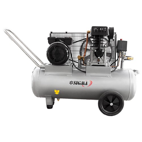 Компрессор двухцилиндровый ременной 2.5кВт 335л/мин 10бар 50л (2 крана)