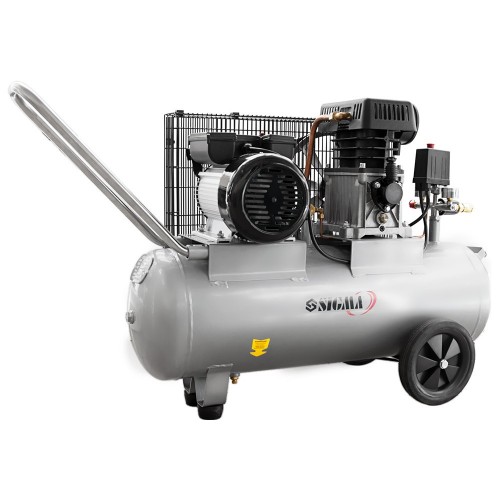 Компрессор двухцилиндровый ременной 2.5кВт 335л/мин 10бар 50л (2 крана)