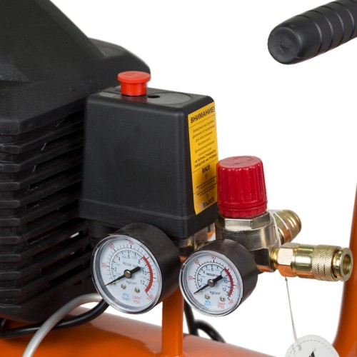 Компрессор одноцилиндровый 1.5кВт 198л/мин 8бар 24л (2 крана) Grad