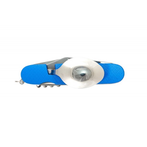 Мультитул MASTERTOOL "Турист" 7в1 ніж/виделка/ложка/штопор/відкривачкі/дірокол алюмінієва рукоятка чохол (79-0426)