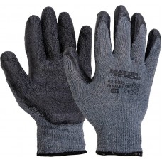 Рукавички бавовняні утеплені MASTERTOOL CRINKLE LATEX COTTON 10,5 сіро-чорні (83-0605)