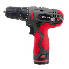 Дриль-шуруповерт акумуляторний 12 В, 30 Нм, 0-350/0-1300 об/хв, 0.8-10 мм, 1.3 Аг INTERTOOL (DT-0310)