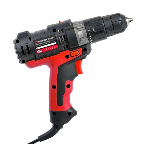 Дрель-шуруповерт электрический 420 Вт, 0-500/0-1800 об/мин INTERTOOL (WT-0104)